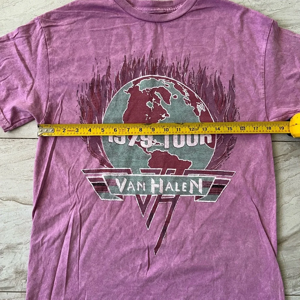Van Halen 1978 Tour Purple Band Tee 100% Cotton